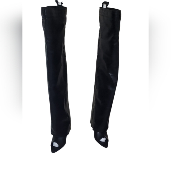 Liliana Peep Toe Knee High Boot - Picture 3 of 7